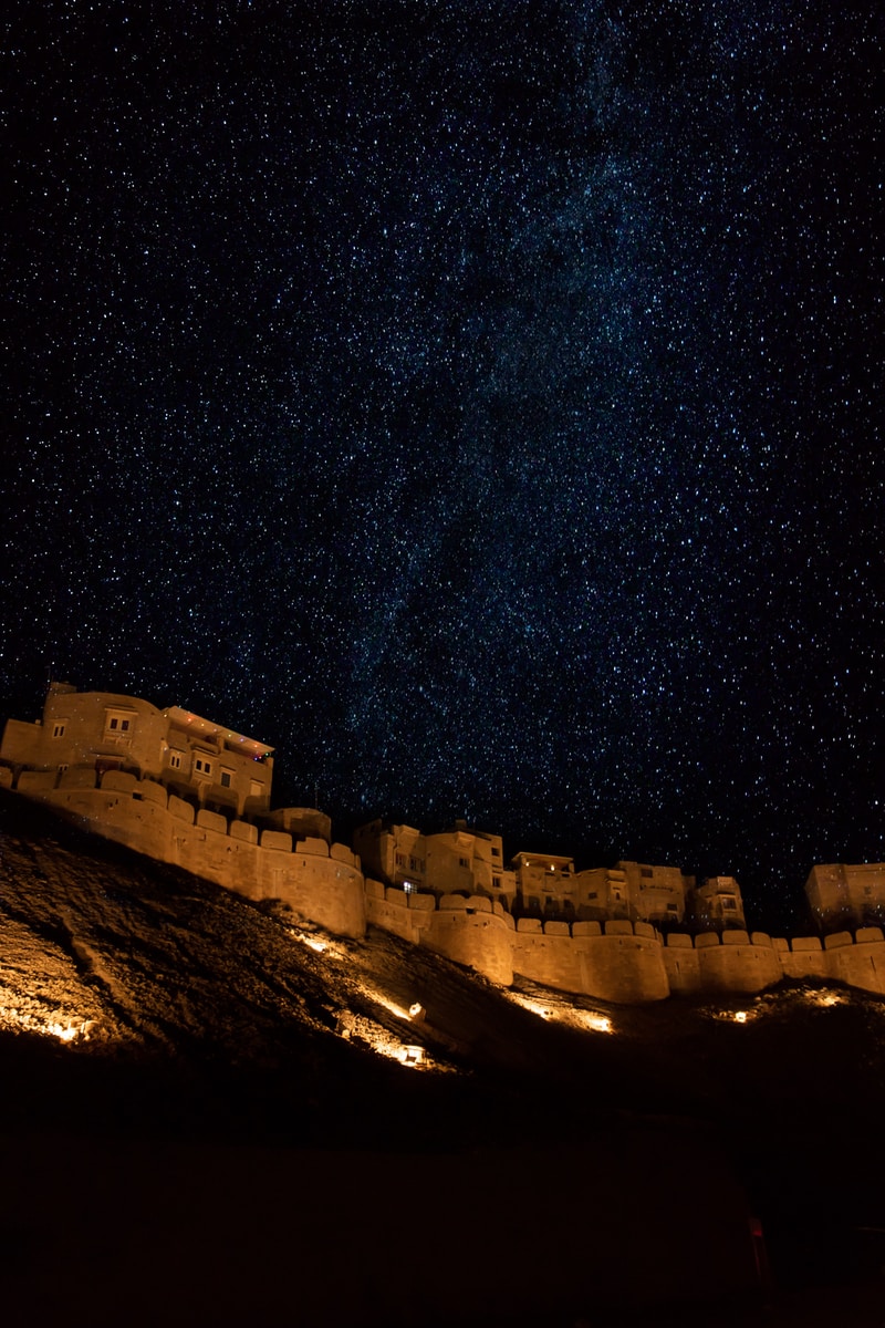 Jaisalmer fort under starry sky