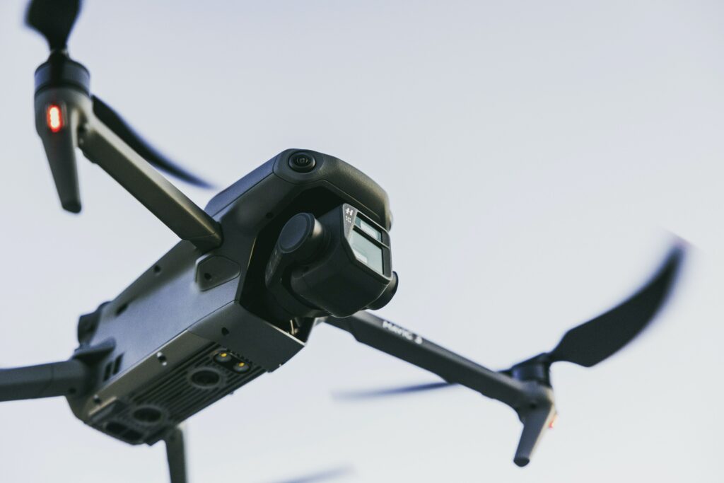 DJI Mavic 3 drone in air. 
