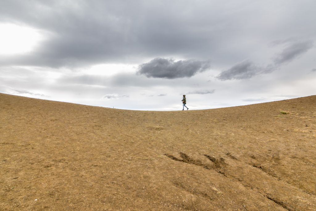 Grey sky contrasts color