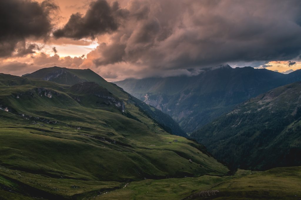 Stormy mountain landscape