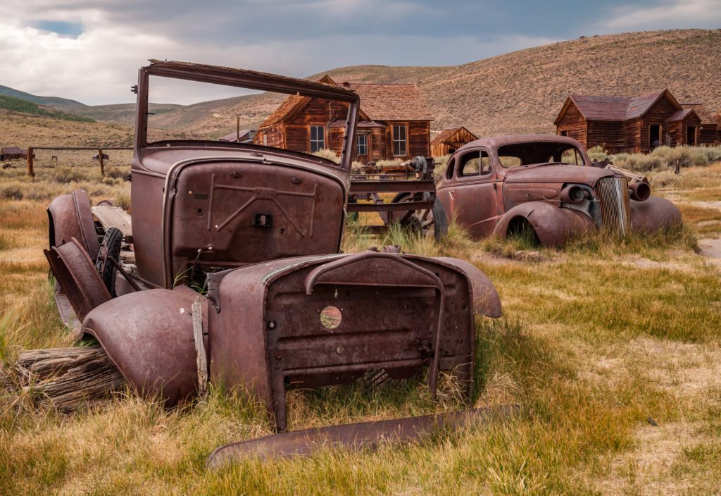 Abandoned vehicles on farm