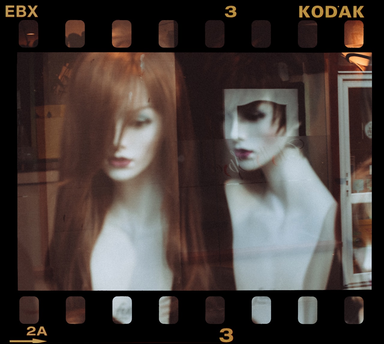 kodak film frame of mannequins