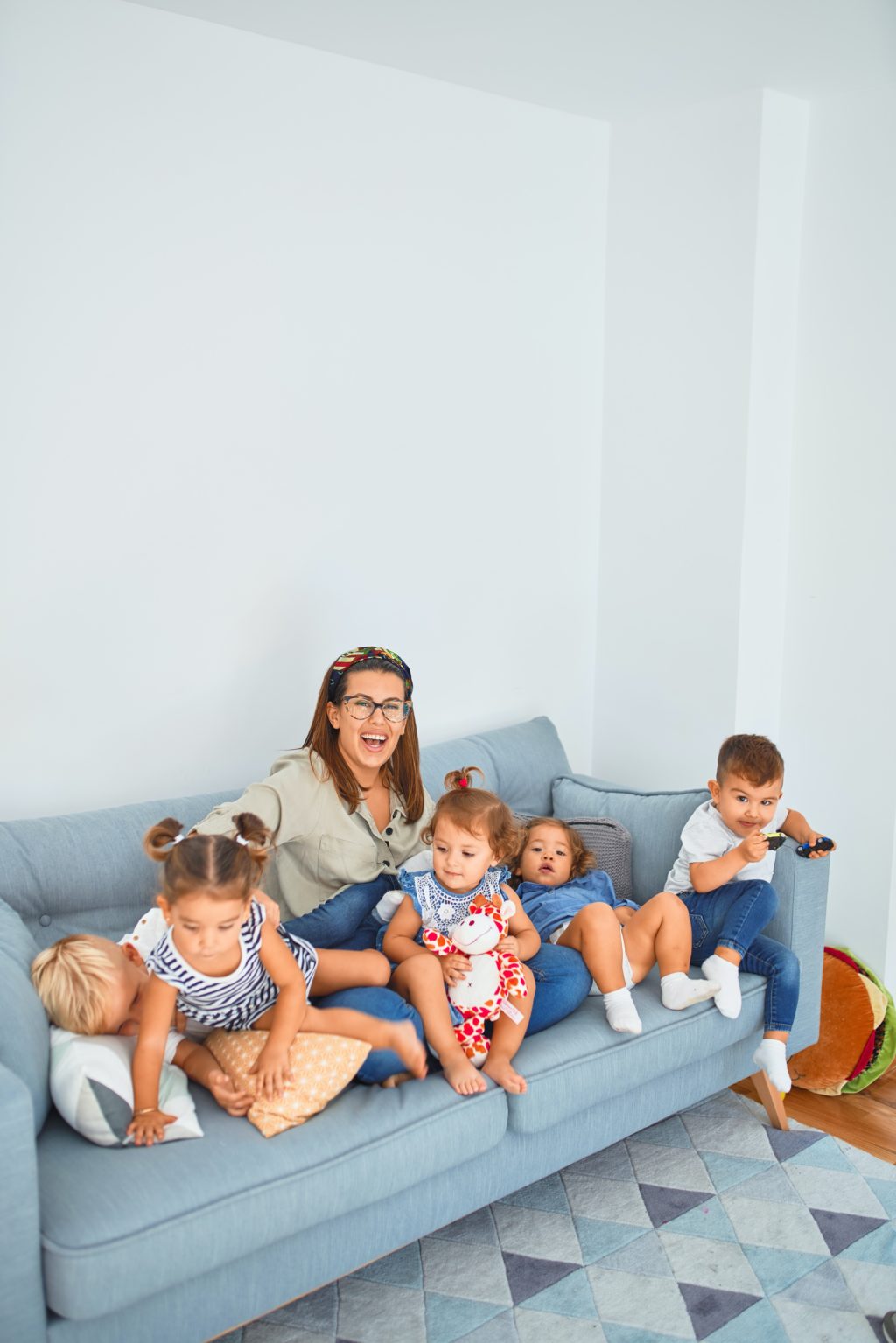 family on the couch