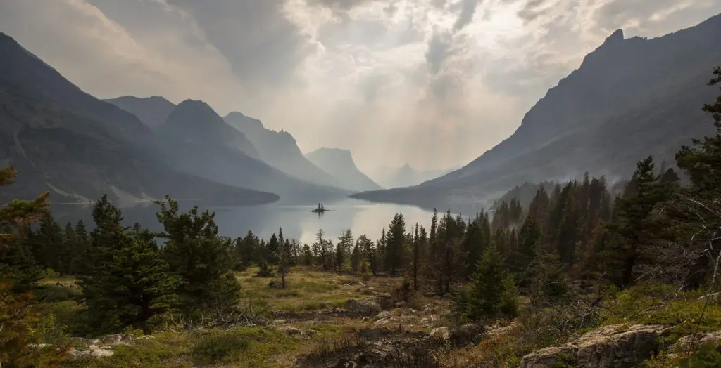 Beautiful landscape photography including mountains and lake