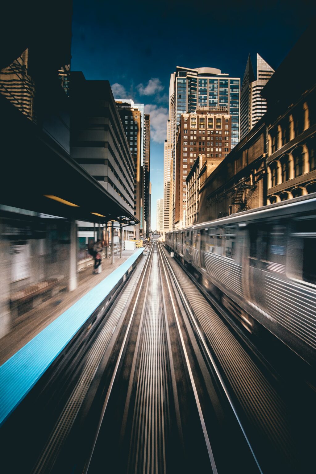 long exposure train station