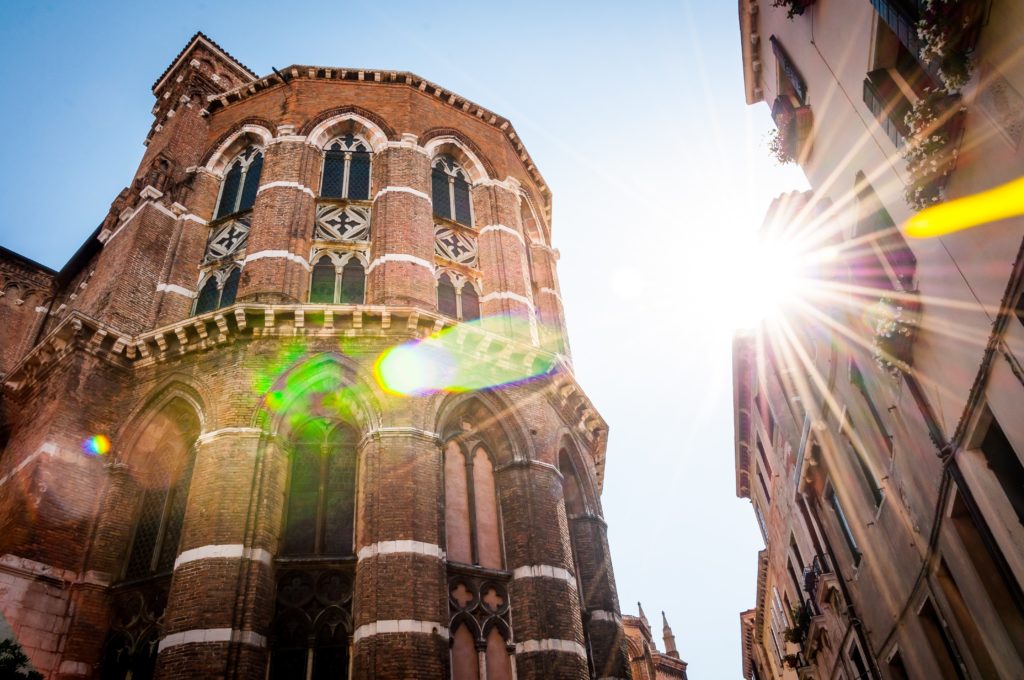 Image of church with bad lens flare 