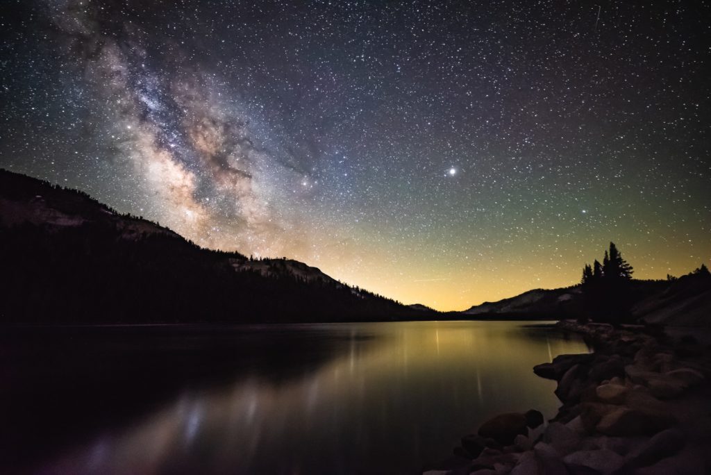 body of water during nighttime