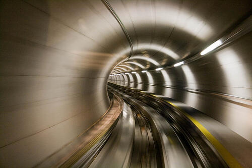 a close-up of a tunnel