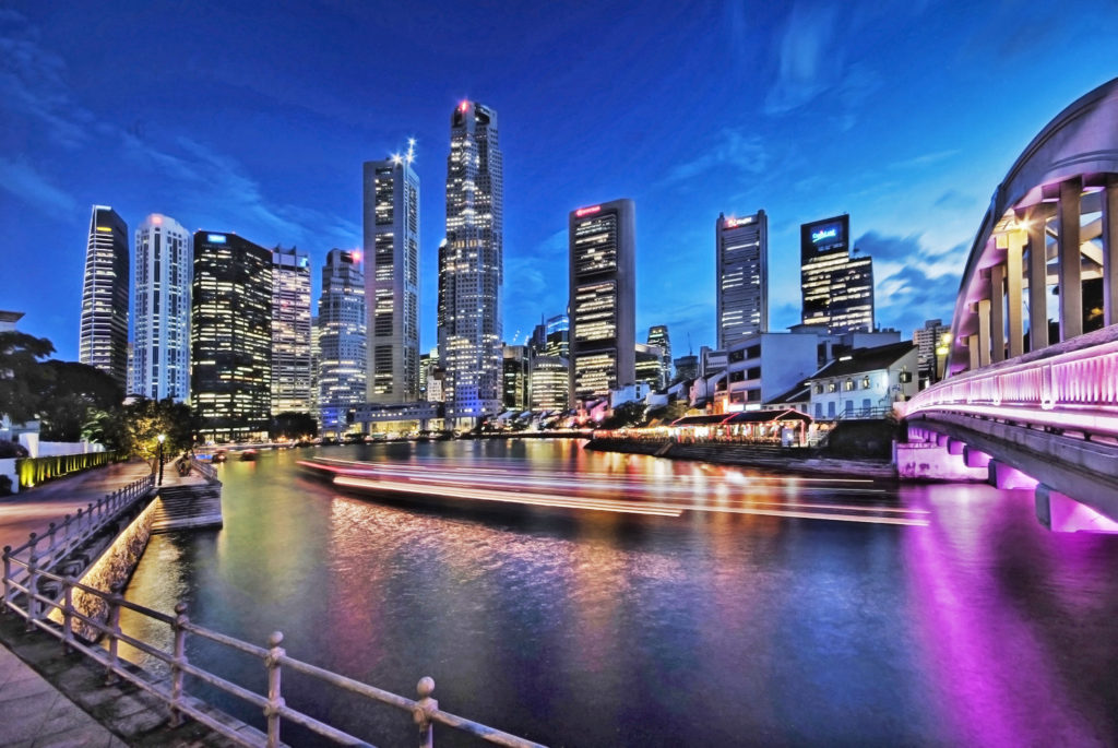 multiple reflections at the singapore river