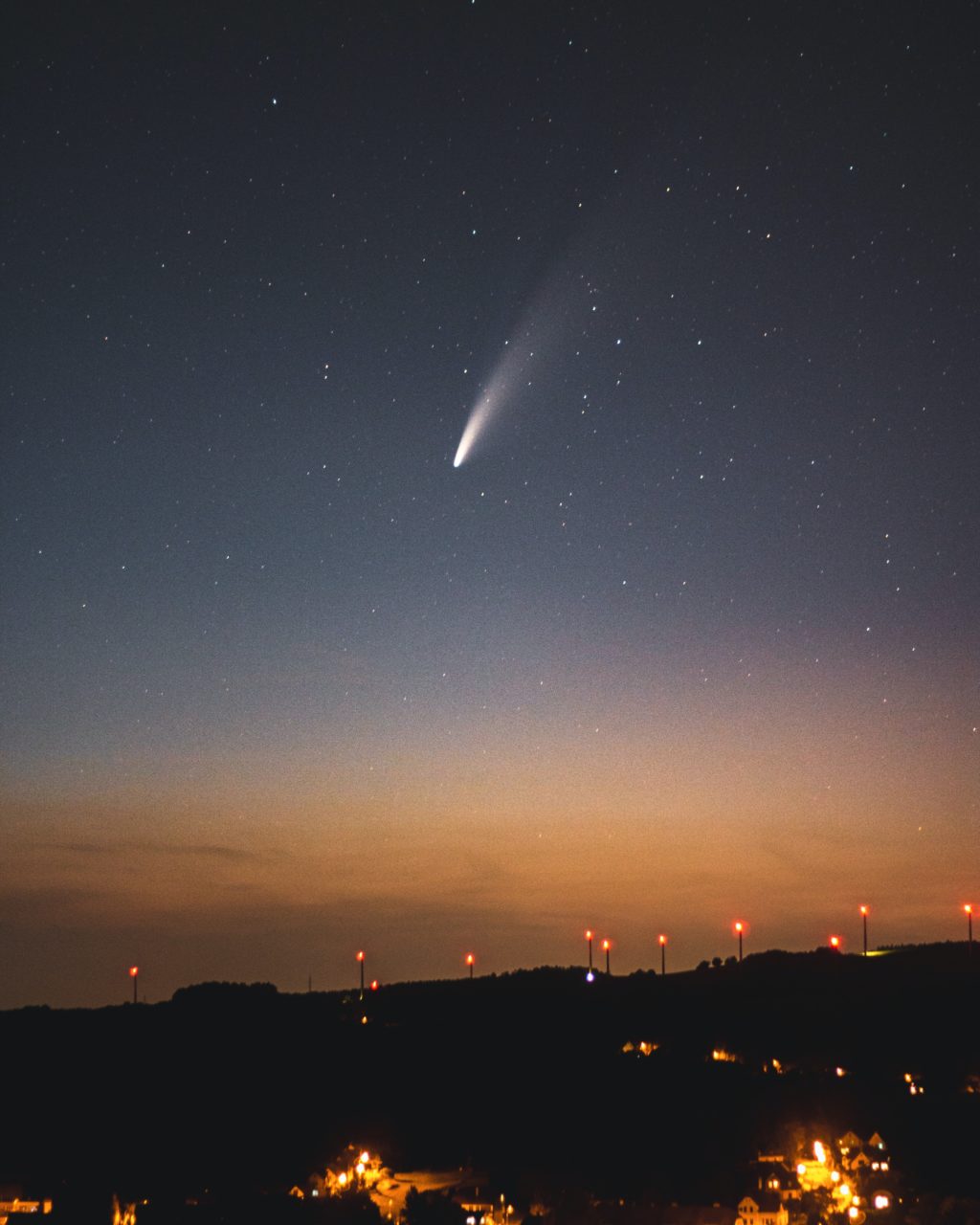 Neowise at sunset