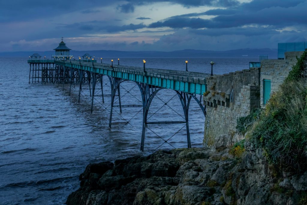 Low light shot of pier