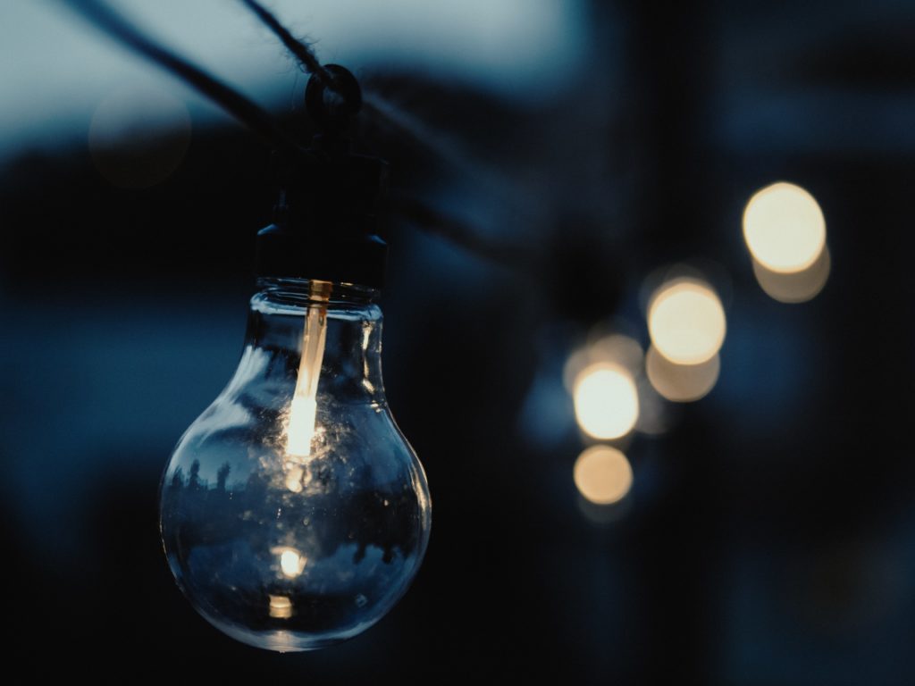 Lightbulb with shallow depth of field