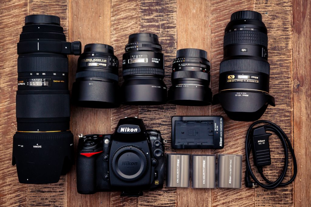 Nikon camera and a versatile lenses