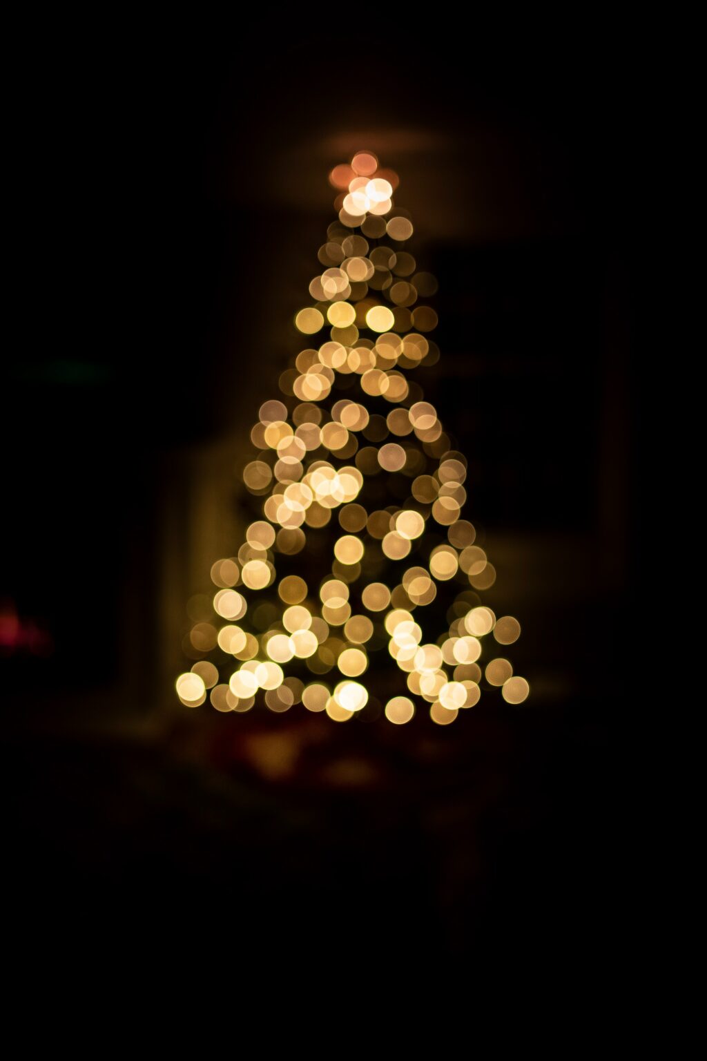 bokeh christmas tree