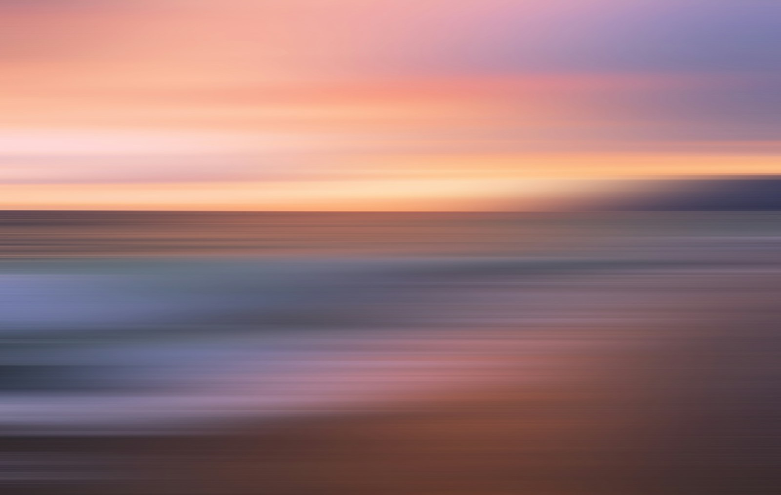 intentional camera movement of waves