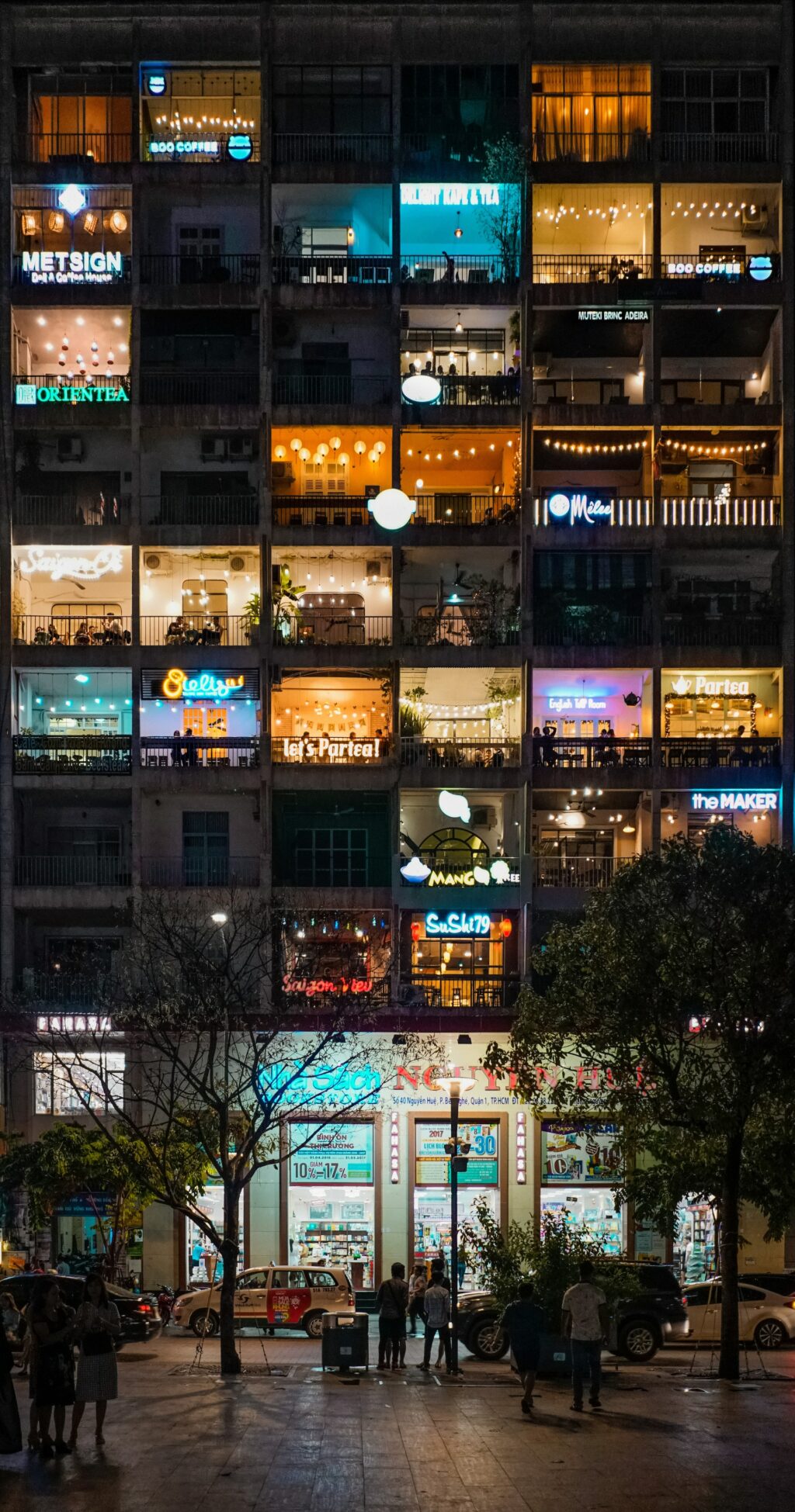 colorful balconies