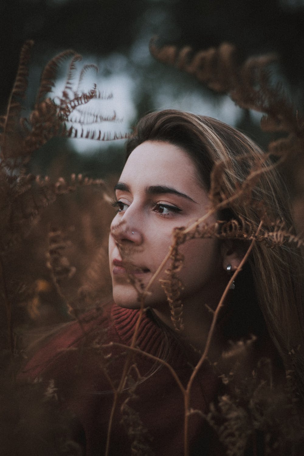 Nose ring girl in bush