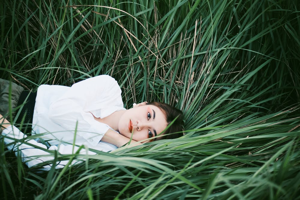 Woman in grass