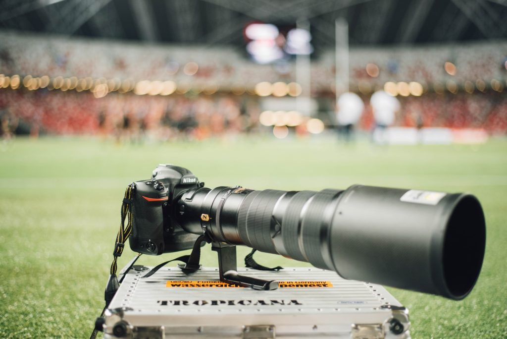 Sports photography Nikon with telephoto lens