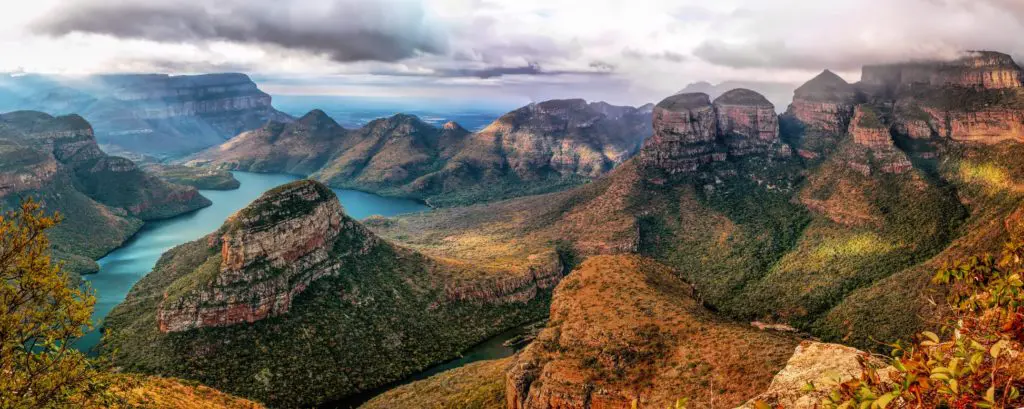 a high angle view of a canyon