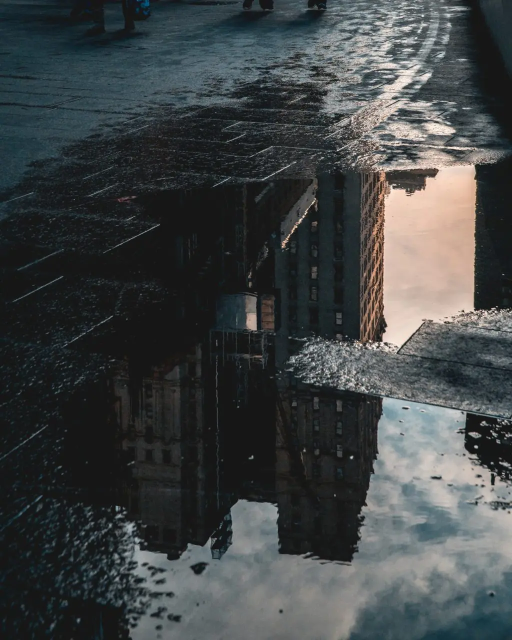 reflection rain city