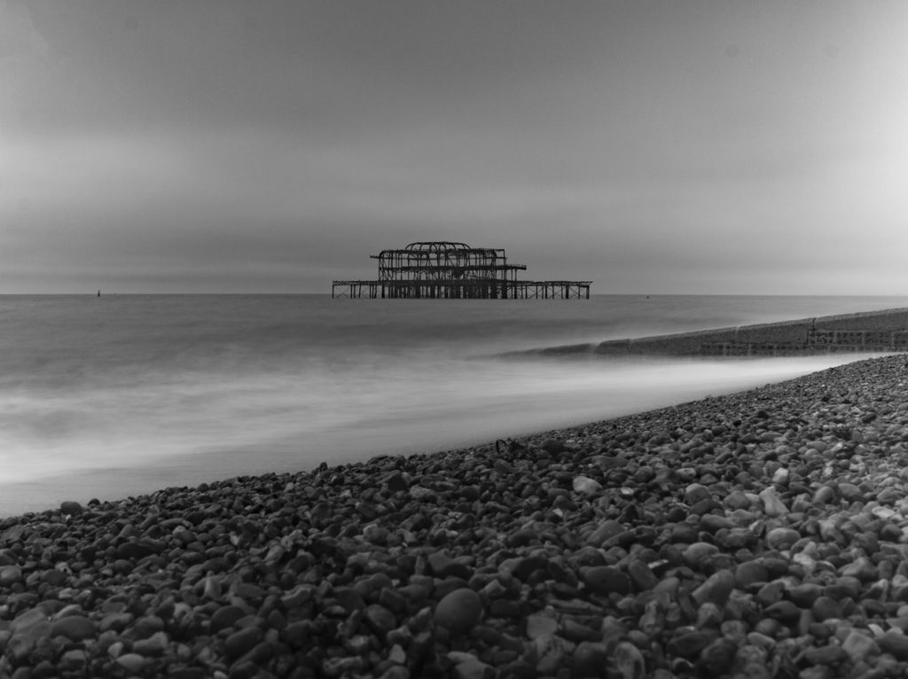 black and white landscape