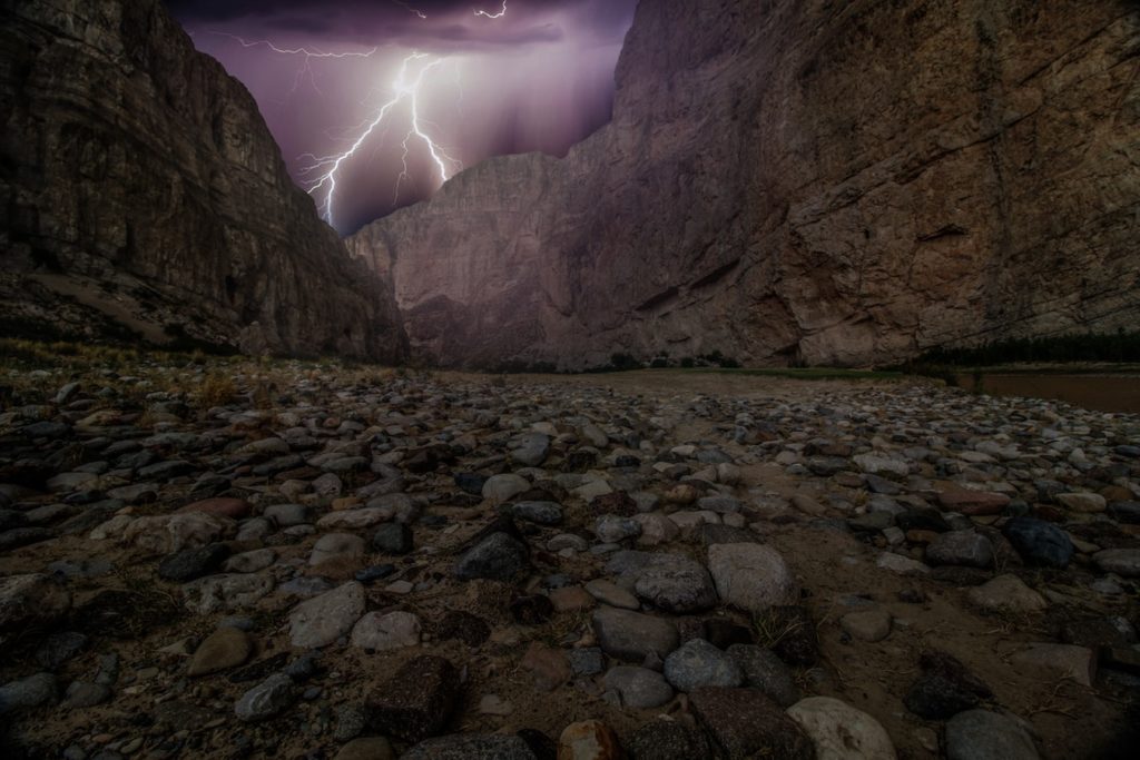 lightning low angle