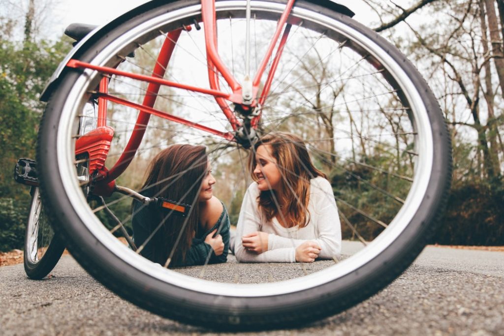 friends bicycle fun photo