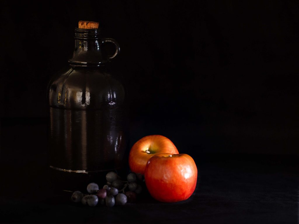 still life dark background