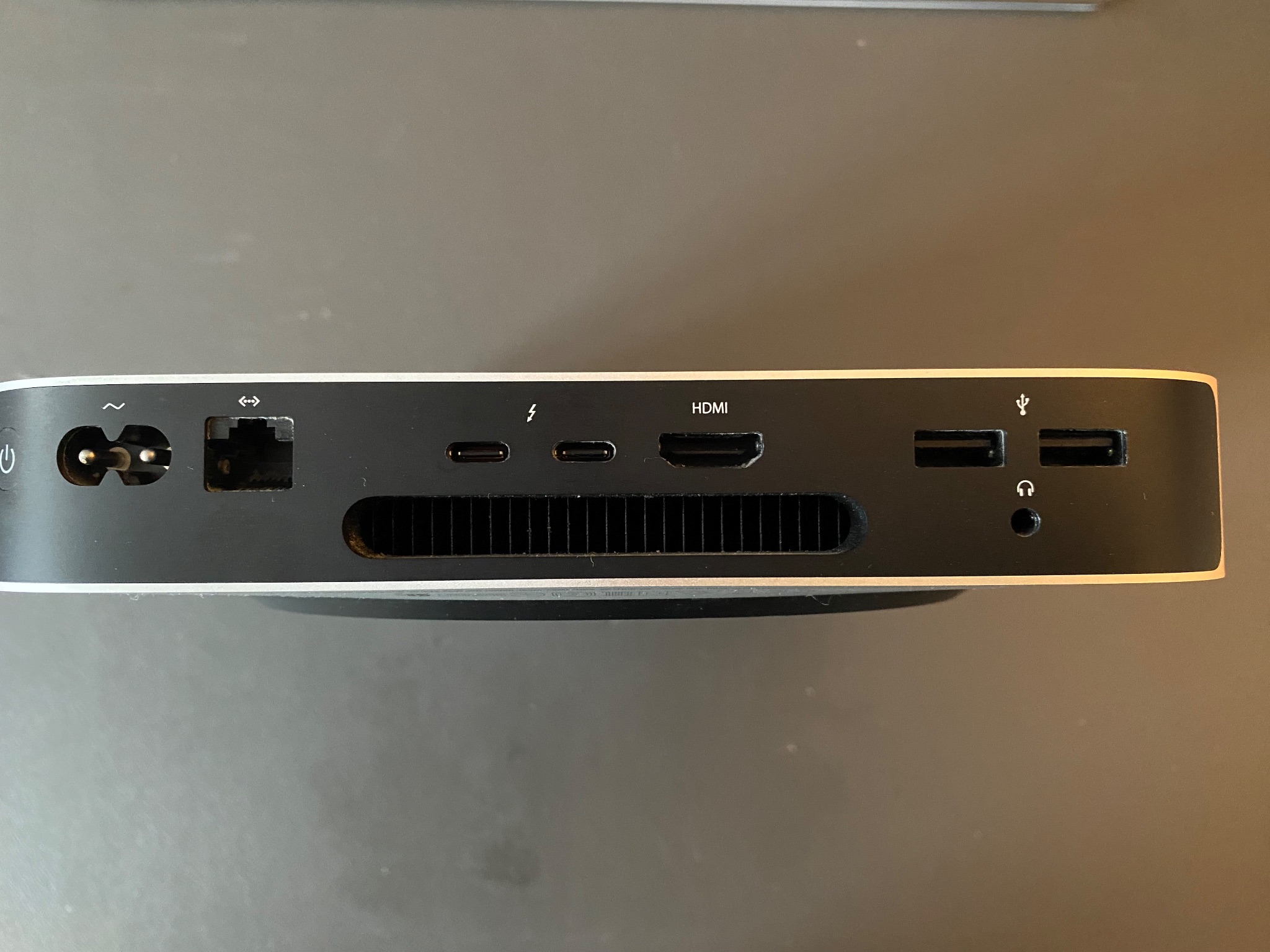 Rear of Apple Mac Mini M1