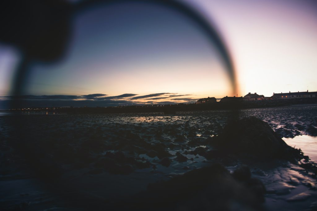 Neutral density filter held up to light