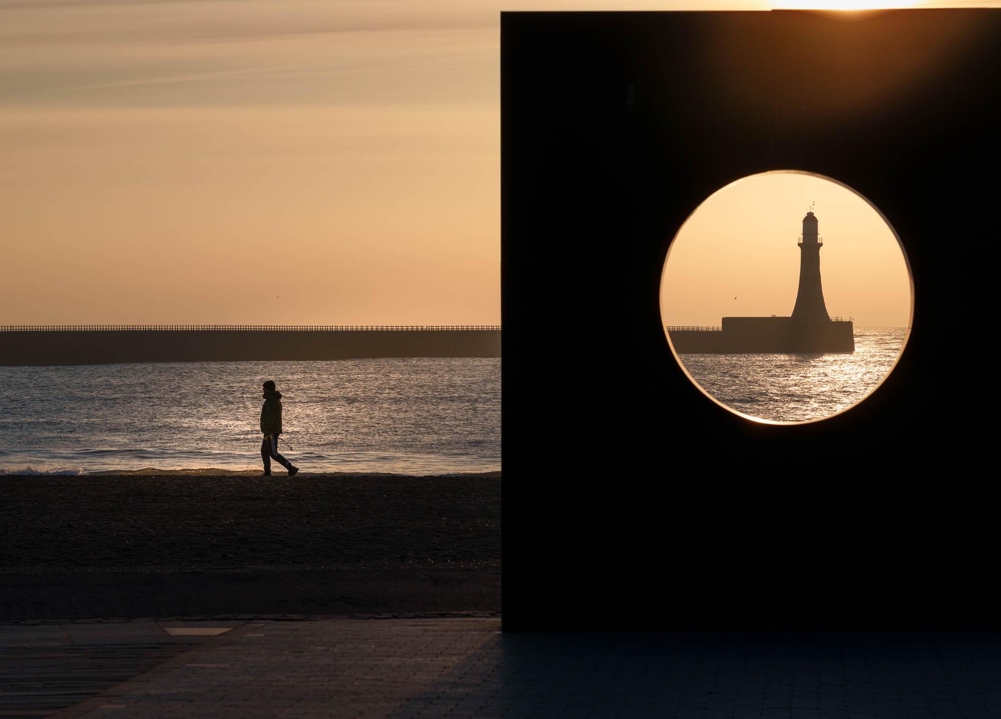 Roker lighthouse in Sunderland showing a minimal edit in Lightroom 