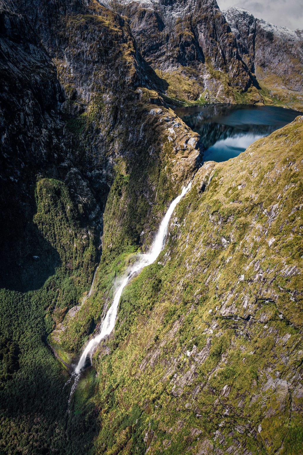 Waterfall from Lake NZ