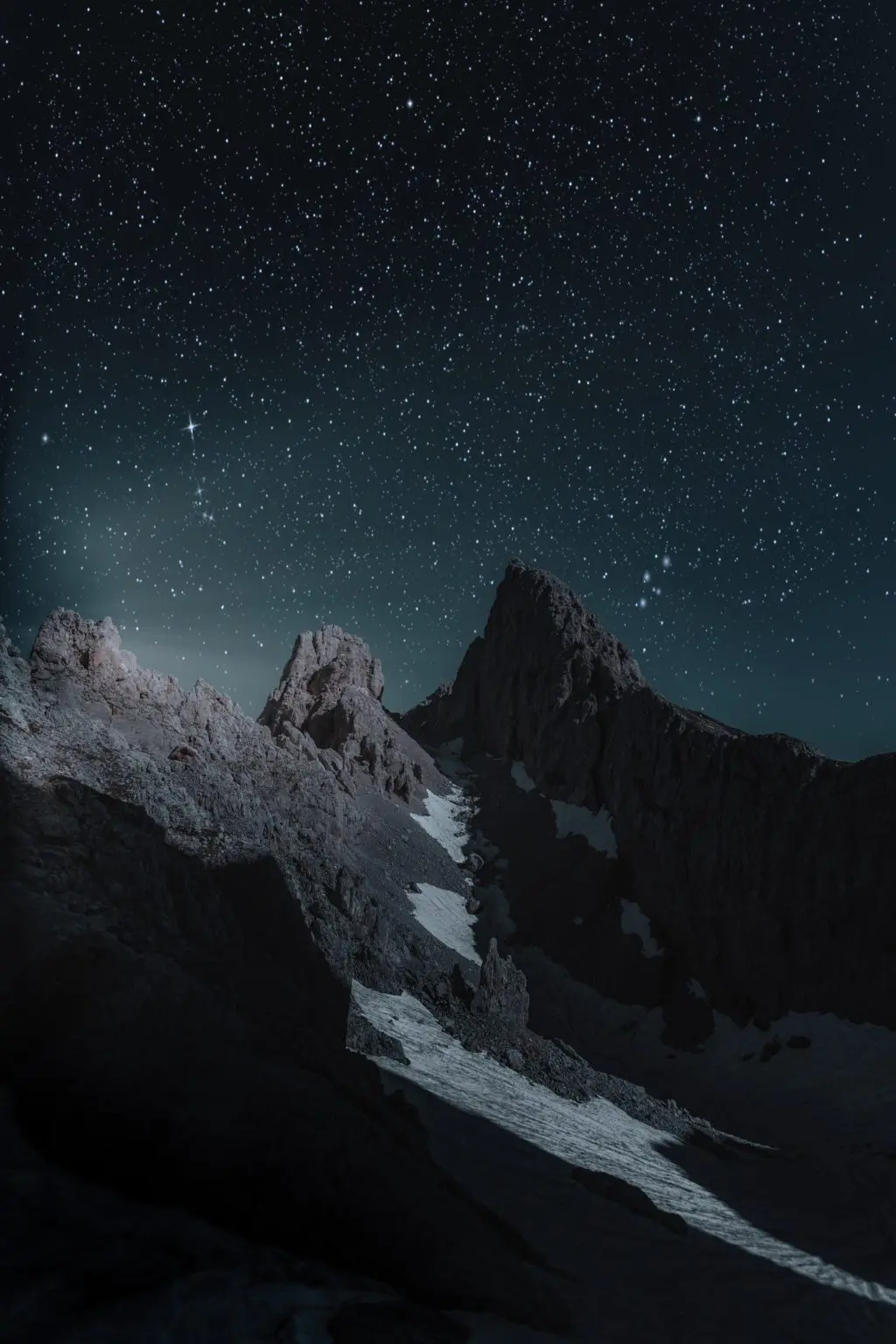 scenic view of rocky mountain during evening