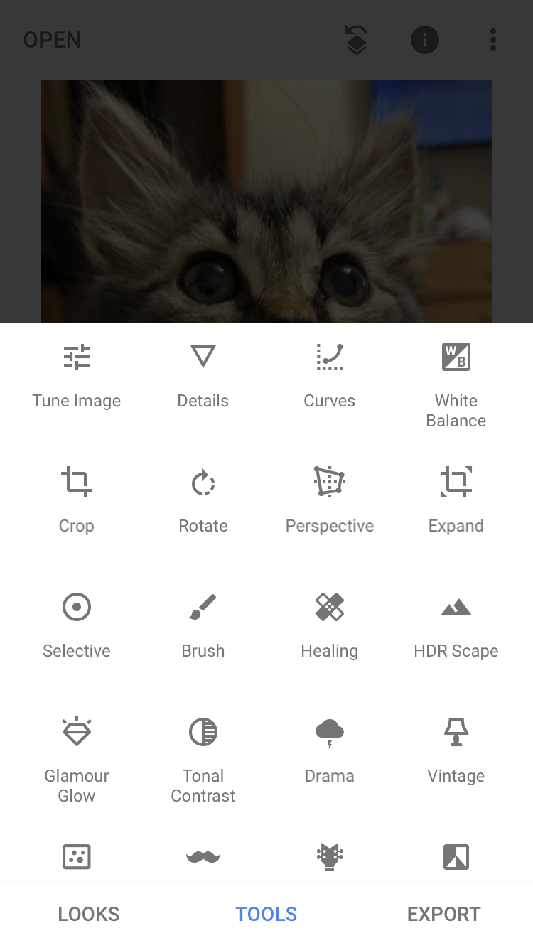 snapseed tools photo editing app