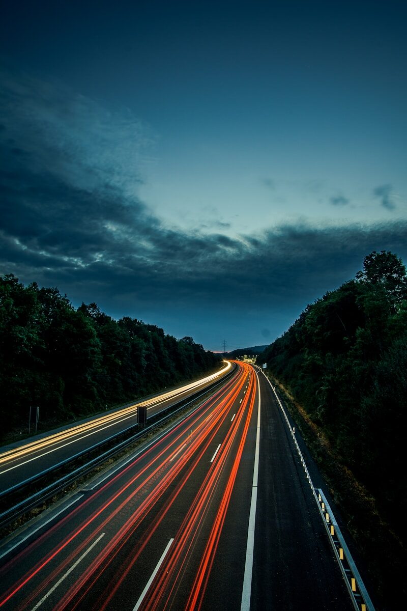 Long-exposure photography example showing movement over time