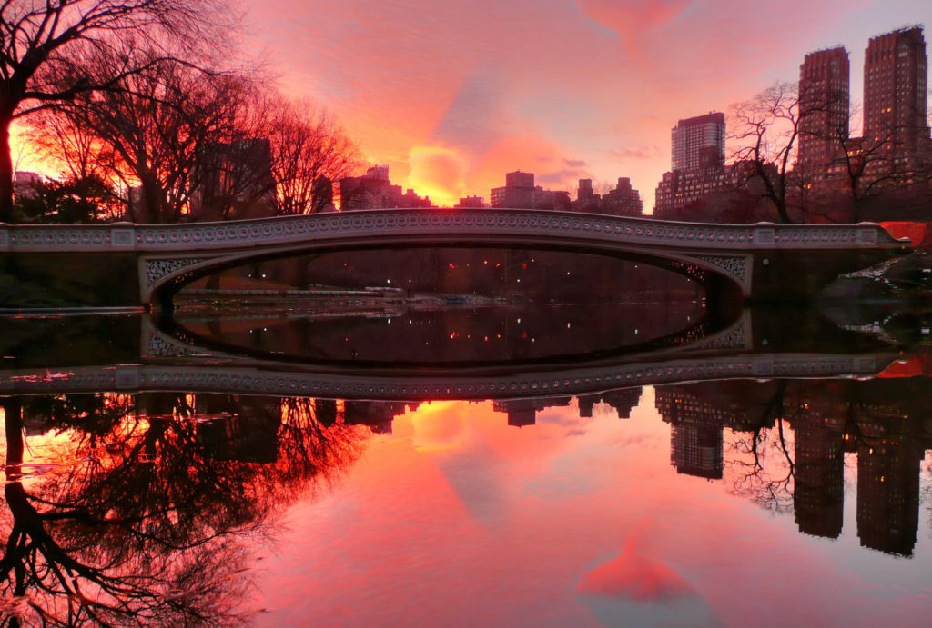 sunset at the rowing pond