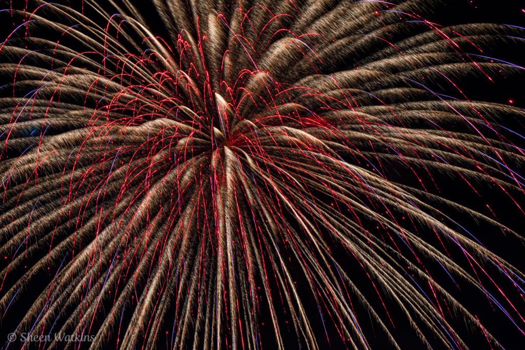 photographing fireworks