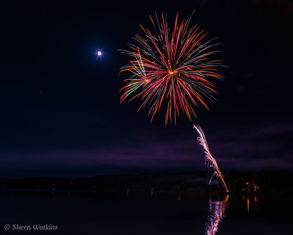 photographing fireworks