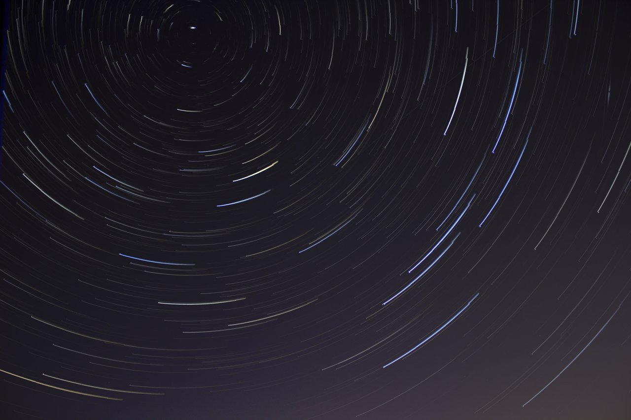 time lapse photo of stars on night