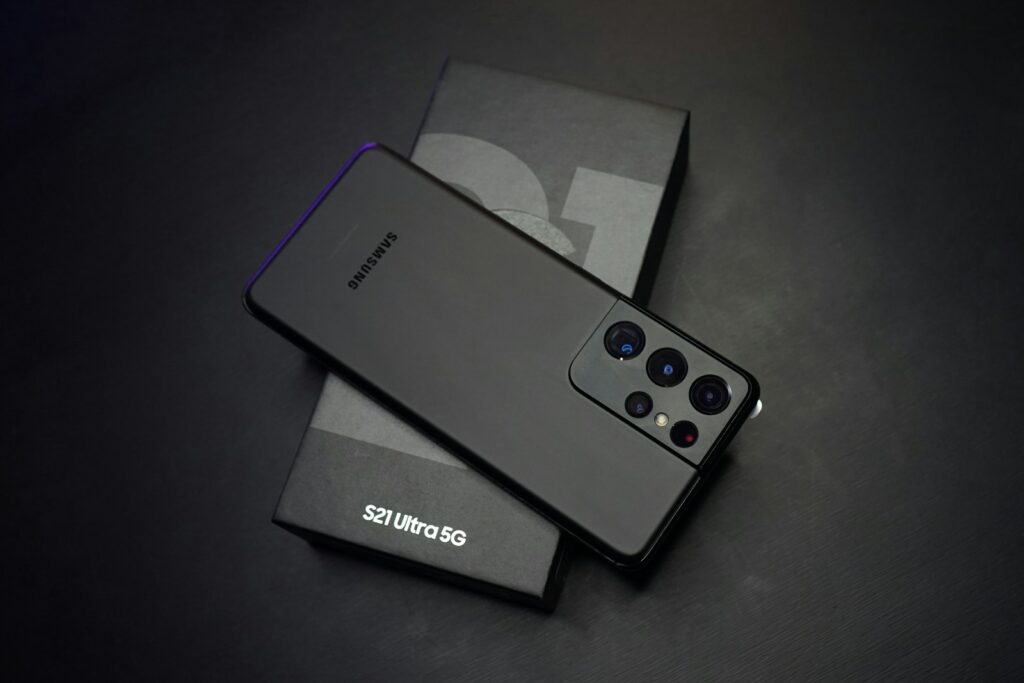 Two Samsung smartphones