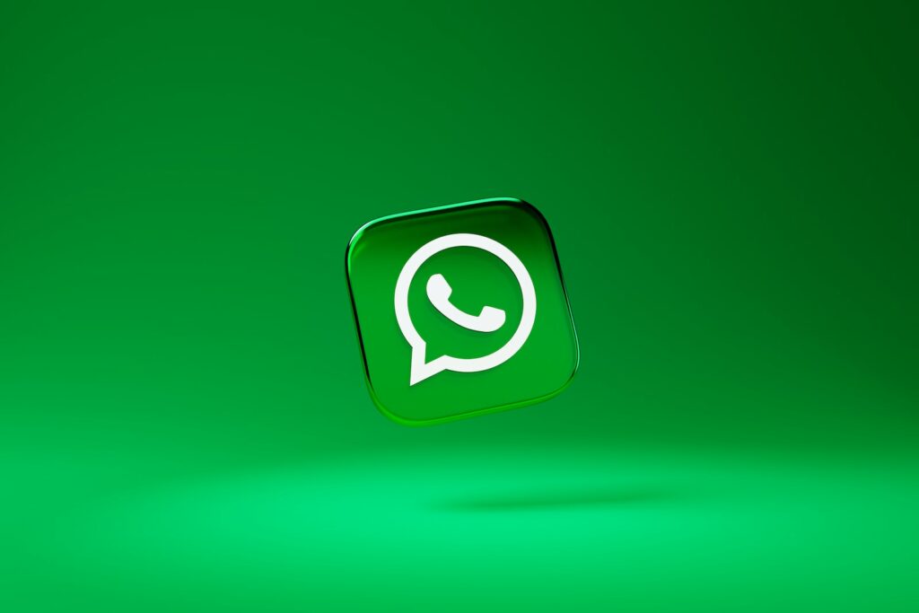 WhatsApp platform logo on green background
