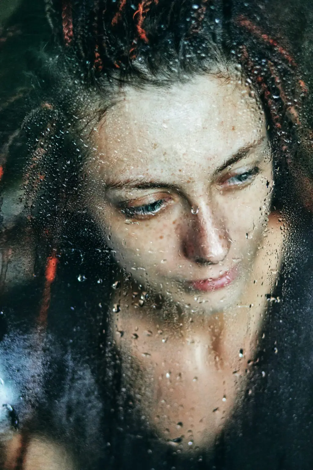 photography through glass portrait