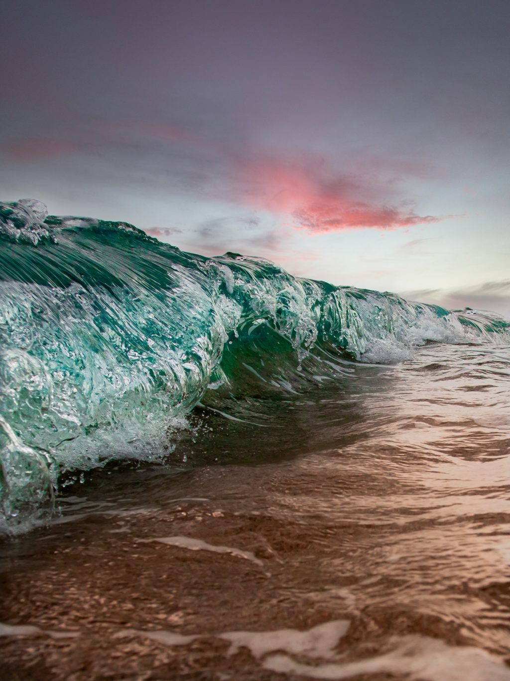 beach waves closeup