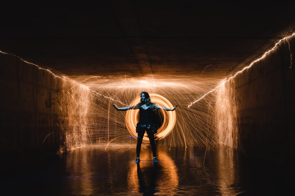 surreal light painting