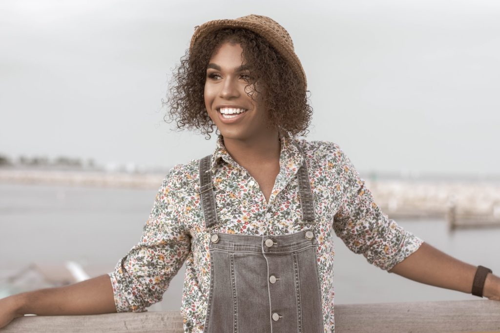 woman in gray overalls photography trends