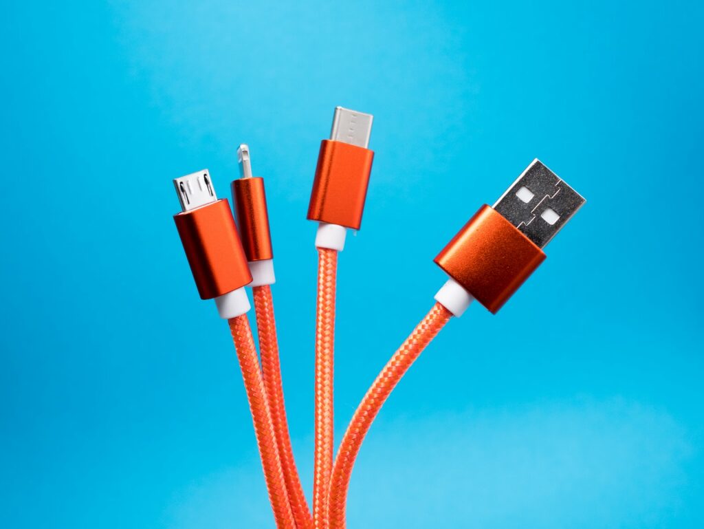 orange USB cables