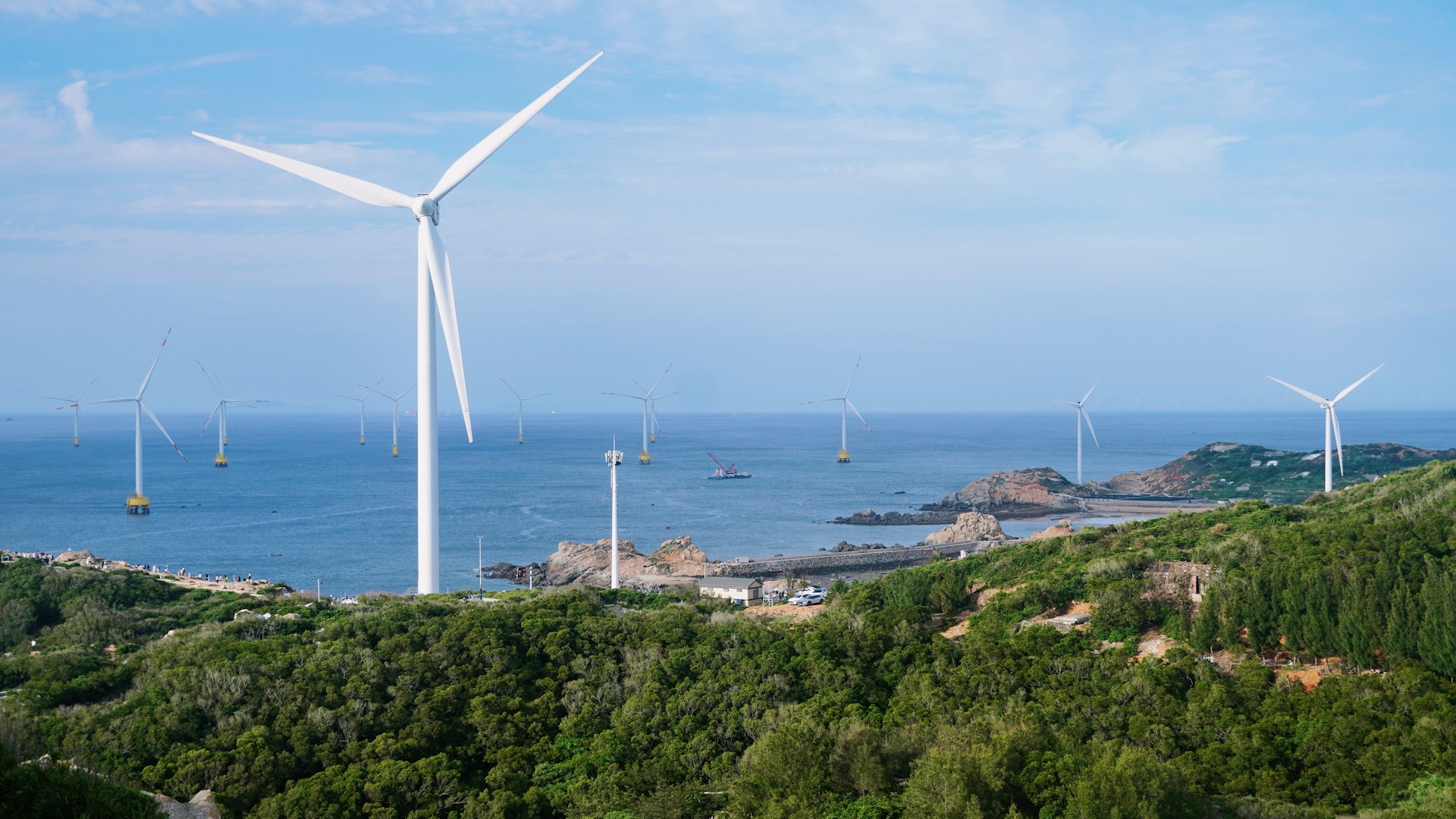 Modern technology and natural landscape