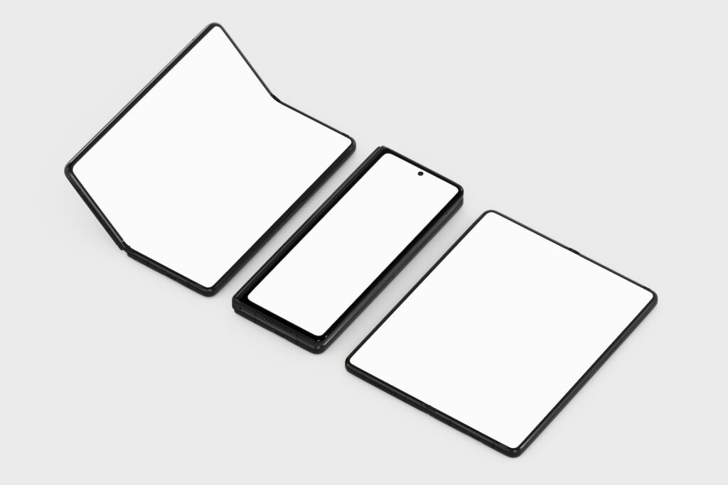 a depiction of the various foldable smartphone form factors